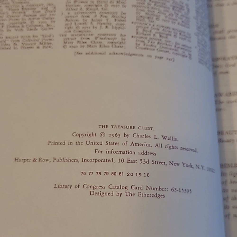The Treasure Chest: A Heritage Album Book Edited By Charles Wallis 1965 - Picture 5 of 7